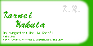 kornel makula business card